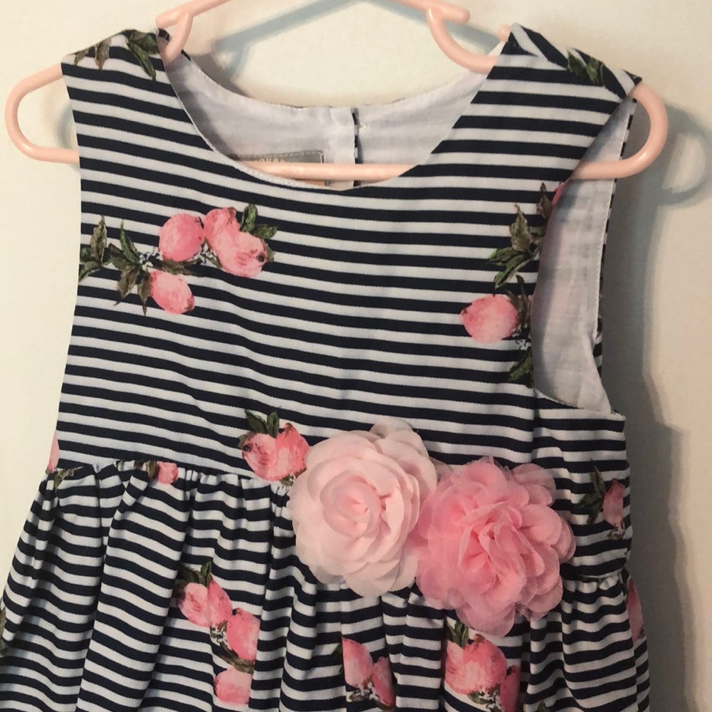 Pippa& Julie 6x navy stripe floral dress - Picture 2 of 4